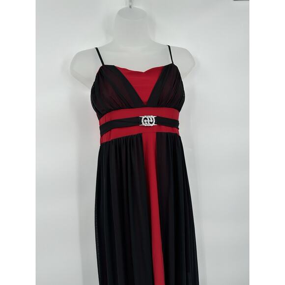 Vintage Y2K Formal Whimsygoth Grunge Vampire Punk Sheer Mini Dress Size L HOCO - Picture 3 of 6